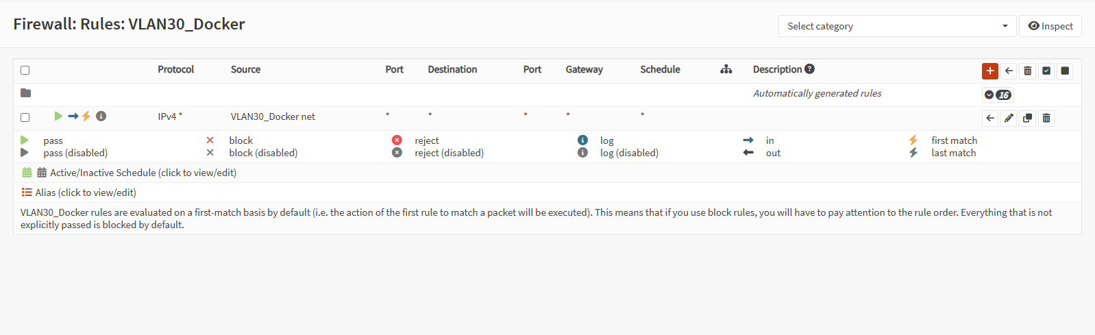 Firewall rules Added for all Interface